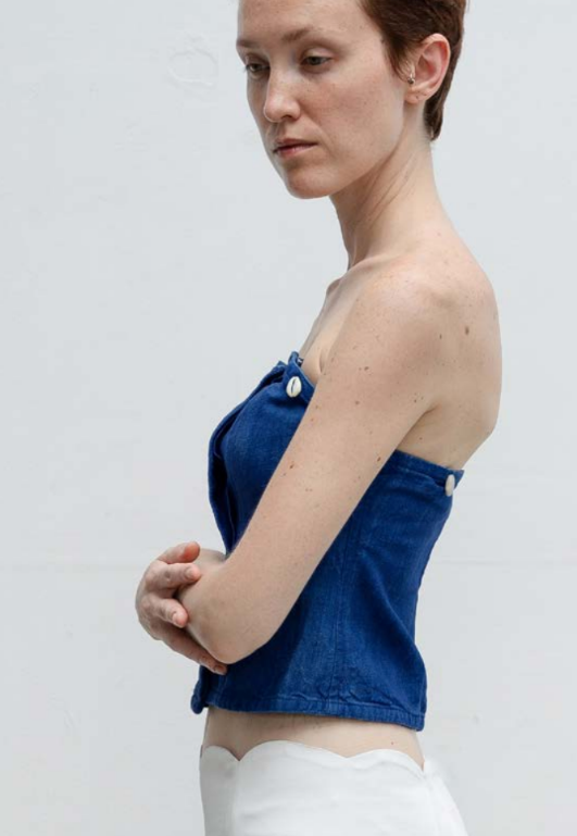 Xanh Long Lanh Indigo Top